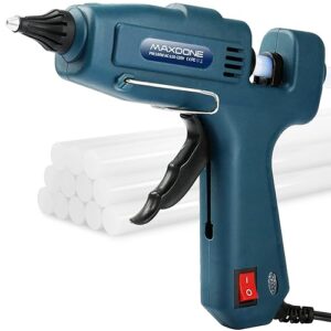 Hot Glue Gun Kit Glue Gun - MAXDONE Craft Glue Gun Full Size(Not Mini) Glue Guns Heavy Duty Hot Glue Gun with 12pcs Glue Sticks(0.43'' x 8") 100w for DIY Art