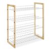 Whitmor Wood & Chrome 4 Tier Closet Shelf