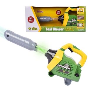 Sunny Days Entertainment John Deere Leaf Blower Toy for Kids – Pretend Construction Tool with Lights and Sounds | Blows Real Air