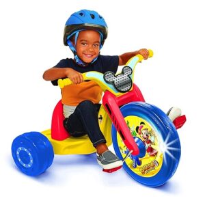 Fly Wheels Mickey and The Roadster Racers 15"Junior Cruiser Ride-on, Ages 3-7, Yellow/Red/Blue, 20" W x 22.5" H x 32.83" L