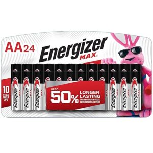 Energizer AA Batteries Double A Max Alkaline Battery, 24 Count