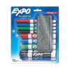 EXPO Dry Erase Markers Set, Mixed Tip White Board Markers with White Board Eraser, Assorted Colors, 11 Count