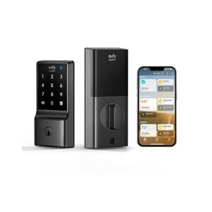 eufy Security Smart Lock C34, Keyless Entry Door Lock with Apple Home Ecosystem, Built-in Wi-Fi Deadbolt for Front Door or Back, Supports Matter, Alexa, Google Home, SmartThings