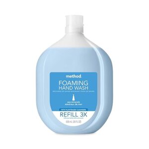 Method Foaming Hand Soap Refill, Sea Minerals, Recyclable Bottle, Biodegradable Formula, 28 fl oz (Pack of 4) (Packaging May Vary)