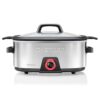 Chefman 6-Quart Slow Cooker, Electric Countertop Cooking, Stovetop & Oven-Safe Removable Insert for Browning & Sautéing, Family-Size Soups & Stews, Nonstick & Dishwasher-Safe Interior,Stainless Steel