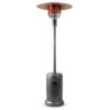 Amazon Basics 46,000 BTU Outdoor Propane Patio Heater with Wheels, Commercial & Residential, 13489.74 watts, Slate Gray, with water tank, 32.1 x 32.1 x 91.3 inches (LxWxH)