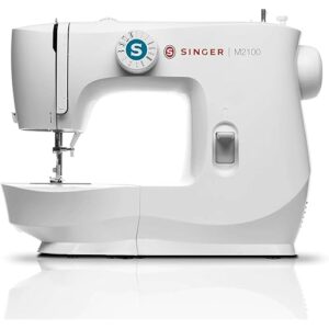 SINGER M2100 Lightweight & Compact Sewing Machine With 63 Stitch Applications, LED Light & Easy 4-step Buttonhole | Ideal for Mending and Sewing