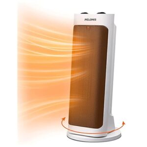 PELONIS PH-19J 1500W Fast Heating, Programmable Thermostat, Easy Control, Widespread Oscillation, Over Heating & Tip-over Switch Protection, 17.767.72inch, White