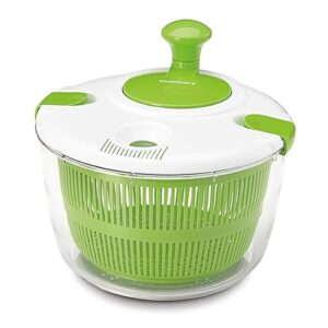 Cuisinart Large Salad Spinner, 5-Qt , Vegetable & Fruit Salad Washing Bowl with Strainer, Quick Prep Spinner for Salad Greens, Lettuce, Fruits & Vegetables, CTG-00-SAS