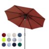 Tempera Patio Market Outdoor Table Umbrella with Auto Tilt and Crank,Large Sun Umbrella with Sturdy Pole&Fade Resistant Canopy,Easy to Set