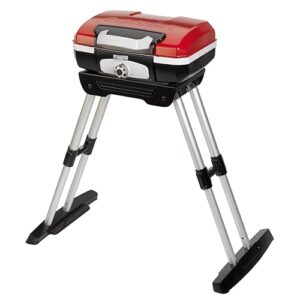 Cuisinart Petite Gourmet Portable Gas Grill with VersaStand™, Compact Tabletop BBQ, 150 Sq. In. Cooking Surface, 5,500 BTU Burner, Adjustable Telescoping Base and Carry Handles