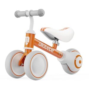 allobebe Baby Balance Bike, Cute Toddler Bikes 12-36 Months Gifts for 1 Year Old Girl Bike to Train Baby from Standing to Running with Adjustable Seat Silent & Soft 3 Wheels