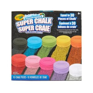 Crayola Washable Sidewalk Chalk for Kids, Long Lasting Super Chalk Set, Outdoor Chalk, 10 Assorted Colors