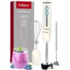Immersion Blender Handheld, 500W, 9-Speed, Hand Blenders for Kitchen, Handheld Blender (3-in-1, White)