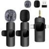 Tearstone Mini Microphone for iPhone Android Camera iPad USB-C, 4 in 1 Professional Wireless Lavalier Lapel Microphone for Recording, Live Stream, YouTube, Facebook, TikTok, Vlog (2 Pcs)