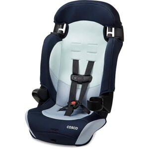 Cosco Kids Finale DX 2-in-1 Booster Car Seat, Forward Facing Toddler Car Seat (30-65 lbs) and Belt Positioning High Back Booster Seat (40-100 lbs), Rainbow