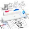 Phomemo M834 Portable Printer, Wireless Bluetooth Thermal Printer, Support 8.5" x 11" and A4 Szie Thermal Paper, Compatible with iOS, Android & PC, Mobile Printer for Travel, Office, School, White