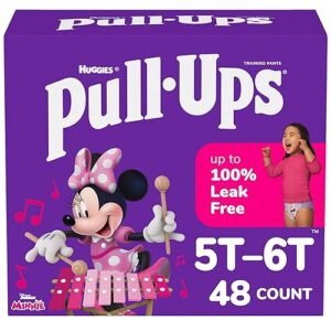 Pull-Ups Girls' Potty Training Pants, Size 5T-6T Training Underwear (50+ lbs), 48 Count