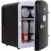 Koolatron Mini Fridge - Refrigerator for Bedroom Office, Portable Table Top Beverage Cooler, 12V 110V Refrigerador For Drinks, Soda, Wine, Breast Milk, Use In Car, Dorm, Outdoor, Patio, 6 Can