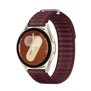 SAMSUNG Galaxy Watch 7 Bespoke Edition 40mm Bluetooth AI Smartwatch w/Energy Score, Wellness Tips, Heart Rate, Sleep, Fitness Tracker, Wine Fabric Band, Cream, US Version, 1Yr Manufacturer Warranty