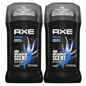 AXE Dual Action Deodorant Stick For Long Lasting Odor Protection, Phoenix Crushed Mint & Rosemary Men's Deo, Aluminum Free 3oz Twin Pack