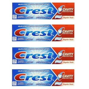 Crest Cavity Protection Fluoride Anticavity Toothpaste Regular Paste 0.85 oz Travel Size (Pack of 4)