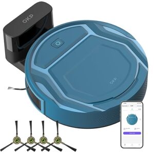 OKP Robot Vacuum Cleaner, WiFi/App/Alexa, Automatic Charging, Robot Vacuum with Real Time Mapping of Paths, Quiet Operation, Suitable for Hard Floors, Pet Hair, and Carpets, K2-Pro