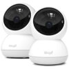 Alaga Indoor Security Camera，5G & 2.4G WiFi, 3K, 360° Pan/Tilt, Human/Pet/Motion AI, Night Vision, Speaker, Indoor Camera with Phone App, Compatible with Alexa & Google Assistant，2-Pack