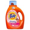 Tide Liquid Laundry Detergent with Touch of Downy, April Fresh Scent, 74 loads, 105 fl oz