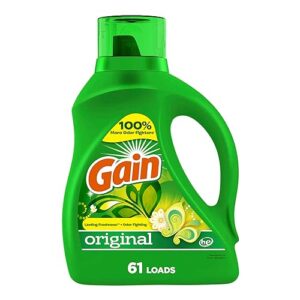 Gain + Aroma Boost Liquid Laundry Detergent, Original Scent, 61 Loads, 88 fl oz, HE Compatible