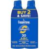 Coppertone Sport SPF 30 Sunscreen Spray, Body Sunscreen, Water Resistant Spray Sunscreen, 5.5 Oz, Pack of 2 (Packaging May Vary)