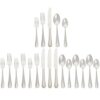 Amazon Basics Silverware Set, Stainless Steel Flatware, 20-Piece Forks and Spoons, Service for 4, Pearled Edge