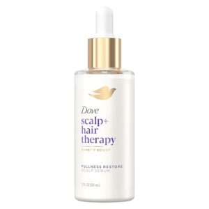 Dove Scalp + Hair Therapy Density Boost Serum Fullness Restore Visibly Thicker Hair In As Soon As 30 Days, Hydrating & Fast-Absorbing, Instantly Relieves Dry Scalp 2 Fl oz