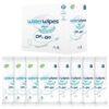 WaterWipes On The Go Wipes, 99.9% Water-Based Wipes for Travel, Sports, and to Refresh Skin, Unscented & Hypoallergenic, 224 Count (8 Packs)