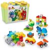 LEGO DUPLO Classic Cars and Trucks Brick Box Playset, Educational STEM Toy, Preschool Toy Building Set for Toddlers Aged 18 Months Plus, Learning Toy to Develop Fine Motor Skills, 10439