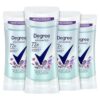 Degree Antiperspirant Deodorant 72-Hour Sweat and Odor Protection Lavender and Waterlily Antiperspirant for Women with MotionSense Technology 2.6 oz 4 Count