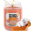 CANDLE-LITE Scented Candles, Pumpkin Nutmeg Pie Fragrance, One 18 oz. Single-Wick Aromatherapy Candle with 110 Hours of Burn Time, Orange (Individual Box)