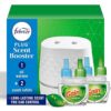 Febreze PLUG Scent Booster Starter Kit, Oil Diffuser, Air Freshener Plug In, Continuous Scent Device + 2 Gain Original Refills