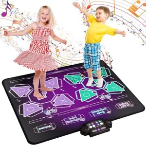 Kids Dance Mat Toys - 2-Player Dance Pad Gifts for Girls Boys