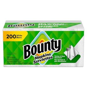 Bounty Paper Napkins, White, 200 Count