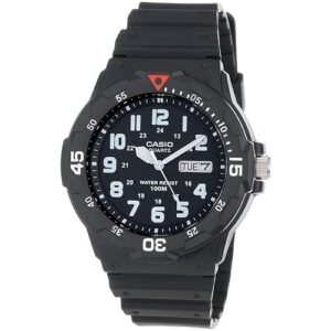 Casio MRW200H Series | Unisex Analog Watch | 100M WR | Stainless Steel Case | Resin Band | 2 Hand Analog (HR, Min, SEC) | Date Display | Screw Down Crown/Screw Down Caseback | 3 Year Battery