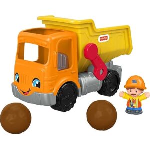Fisher-Price Little People Toddler Construction Toy Work Together Dump Truck with Music & Sounds for Pretend Play Kids Ages 1+ Years​