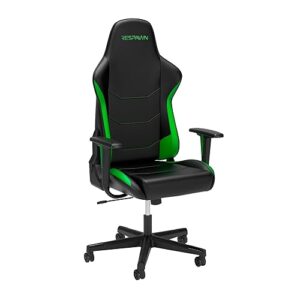 RESPAWN 110 Ergonomic Gaming Chair - Racing Style High Back PC Computer Desk Office Chair - 360 Swivel, Integrated Headrest, 135 Degree Recline with Adjustable Tilt Tension & Angle Lock - 2023 Green