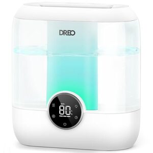 Dreo 6L Top Fill Humidifiers for Bedroom, 60H Runtime, 28 dB Quiet Supersized Cool Mist Humidifiers for Large Room, Air Humidifier for Home, Baby, Plant, Indoor, Night Light, Ultrasonic