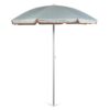 ONIVA - a Picnic Time Brand Outdoor Canopy Sunshade Beach Umbrella 5.5' - Small Patio Umbrella - Beach Chair Umbrella, (Wave Break Gray Pattern)