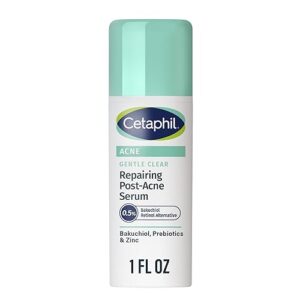 CETAPHIL Gentle Clear Repairing Post-Acne Serum, Retinol Alternative, Oil Free Serum for Sensitive Skin, 1 Fl Oz, Bakuchiol, Improves Skin Tone & Post-acne Marks, Dermatologist Recommended Brand