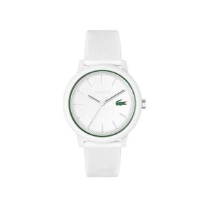 Lacoste 12.12 Men's TR90 Case Quartz Watch with White Rubber Strap (Model: 2011169)