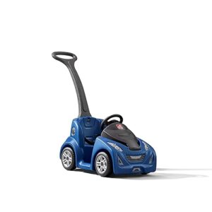 Step2 Push Around Buggy GT Kids Push Car, Ride On Toy, Stroller Substitute, Includes Seat Belt & Horn, Made of Durable Plastic, Max Weight 50 lbs., For Toddlers 1.5-3 Years Old, Blue