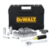 DEWALT Mechanics Tool Set, 1/4 Inch Drive, SAE/Metric Set, 84 Piece (DWMT45424)