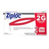 SC Johnson Professional Ziploc Storage Bags, For Food Organization and Storage, Double Zipper, 2 Gallon, 100 Count